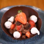 Brownie e mousse de chocolate